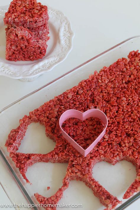 Red Velvet Rice Krispie Treats-1 Heart Shaped Cookie, Mini Cheesecake Bites, Valentines Recipes Desserts, Red Velvet Cake Mix, Chocolate Covered Marshmallows, Not Amused, Holiday Dessert Recipes, Rice Krispy, Kinds Of Cookies