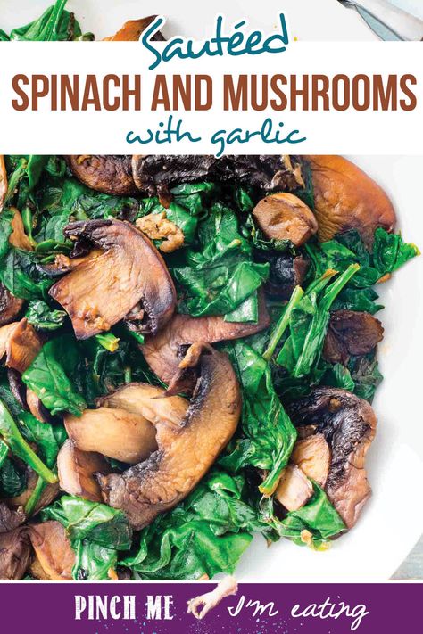 Spinach Side Dish, Spinach Recipes Healthy, Mushroom Side Dishes, Spinach And Mushrooms, Spinach And Mushroom, Healthy Side Dish, Sauteed Spinach, Healthy Side, Spinach Recipes