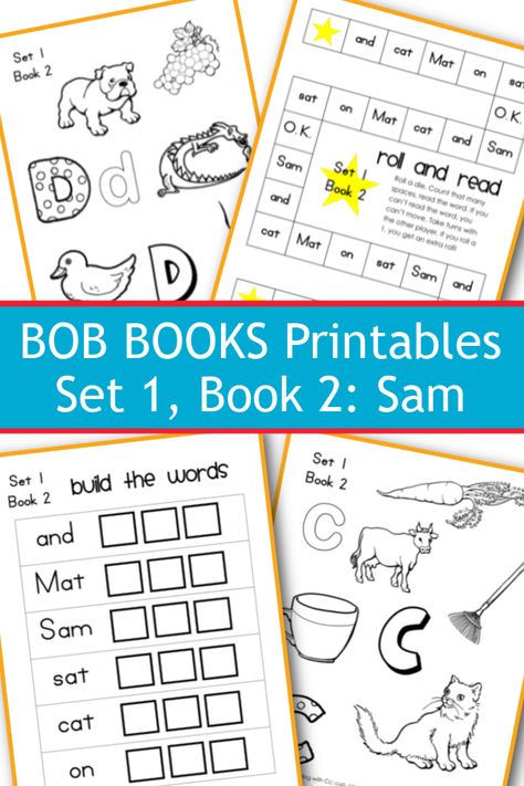 Bob Books Activities, Bob Books Set 1, Game Coloring Pages, Bob Books, Reading Materials, Sam And Cat, Reading Club, Learning Time, Early Readers