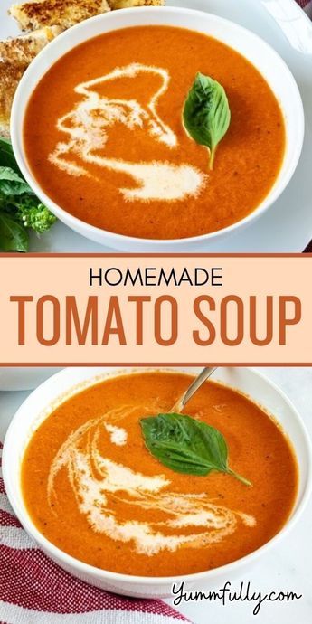 If you like store-bought tomato soup, you’ll become addicted to this creamy tomato soup with fresh tomatoes. It’s a total game-changer. You will never buy tomato soup again. Pair it with homemade Italian Bread for the best dinner ever! Best Homemade Tomato Soup, Tomato Soup With Fresh Tomatoes, Homemade Tomato Soup Recipe, Best Tomato Soup, Homemade Tomato Soup, Vegan Tomato Soup, Tomato Soup Homemade, Tomato Soup Recipe, Homemade Soup Recipe