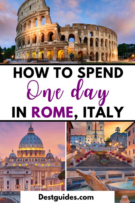 1 Day In Rome Italy, Rome 1 Day Itinerary, Must See Rome Italy, Rome One Day Itinerary, Must Do In Rome Italy, One Day In Rome Italy, Rome Italy Museums, Best Tours In Rome, 1 Day In Rome