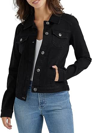 Black Denim Jacket Outfit Women, Denim Jacket Outfit Women, Black Denim Jacket Outfit, Jacket Outfit Women, Denim Jacket Outfit, Stretch Denim Fabric, Wardrobe Classic, Classic Denim Jacket, Jean Jacket Women