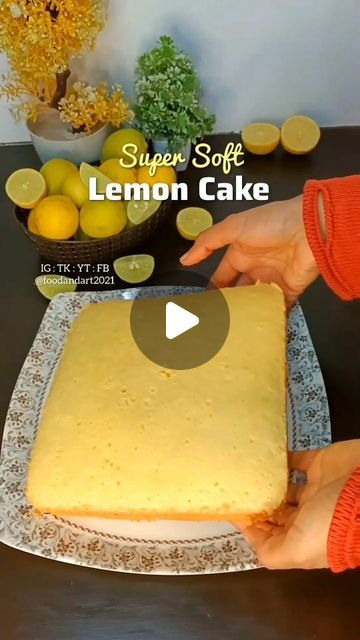 122K views · 2.7K likes | Food & Art on Instagram: "Super Soft Lemon Cake Recipe Without Oven By Food & Art
Ingredients:
Eggs 3
Sugar 1 cup (150g)
Cooking Oil 1/2 cup
Lemon Juice 3 tbsp
Lemon Zest 1 tbsp
Maida (all purpose flour) 1 & 1/4 cup (150g)
Baking powder 1 tbsp
------------------

Put stones in a pot and preheat 5 minutes on high flame. Then place cake mold on stones and bake 35-40 minutes on low-med flame. Enjoy!

Follow for more easy cake recipes, baking recipes, no oven baking, cake recipes without oven & more.

#foodandart2021 #cake #peanutbuttercake #cakewithoutoven #noovencake #noovenbaking #easybaking #cakerecipe #cakerecipes #teacake #teacakes #lemoncake #lemoncakes #lemoncake🍋" No Oven Baking, Baking Cake Recipes, Recipes No Oven, Recipes Without Oven, Cake Recipes Without Oven, Cake Recipes Without Eggs, Cake Without Oven, Lemon Cake Recipe, Recipes Baking