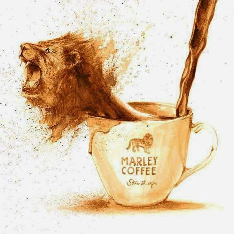 Organic Marley Coffee, Stir it up. Valentus Coffee, Marley Coffee, Lion Coffee, Colourful Things, Functional Beverage, Coffee Pictures, Roast Coffee, Like A Lion, Coffee Espresso