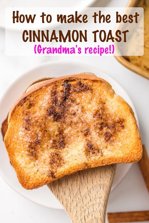 Cinnamon Toast Butter, Cinnamon Toast Recipe Easy, Toast Oven Recipes, Cinnamon Toast In Oven, Homemade Cinnamon Toast, Cinammon Toast Recipe, Cinnamon Roll Toast, Cinnamon Toast Bread, How To Make Cinnamon Toast