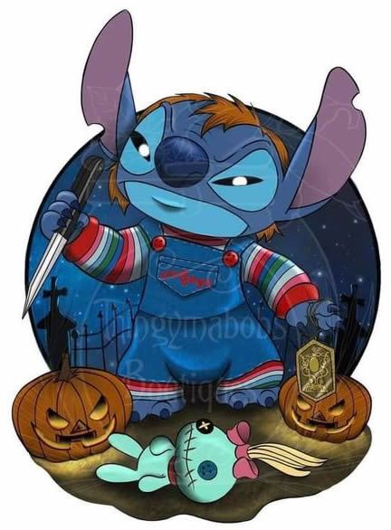 Lilo And Stitch Halloween Nails, Stitch Kawaii, Disney Canvas Paintings, Toothless And Stitch, Stitch Wallpaper, Stitch Movie, Stitch Coloring Pages, Halloween Wallpaper Iphone Backgrounds, Stitch Halloween