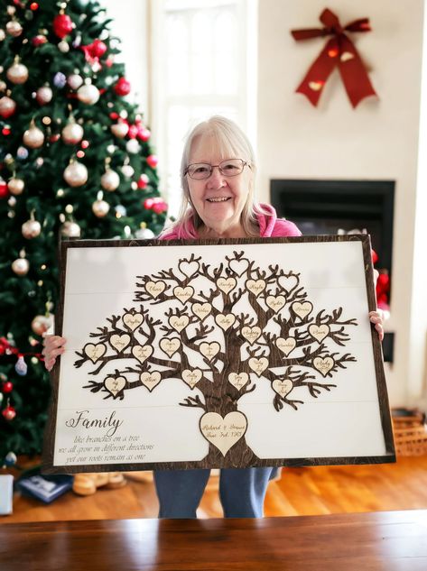 Cherish Your Family's Story with a Personalized Wooden Family Tree Sign 🚨 Personalize Your Family Tree - Quick Steps 🚨 1. ORDER ON ETSY: Pick size and small heart count. Details come later. *If you only need 11 hearts-Choose the 15 option. Let me know in Link you only want 11 heart spaces. 2. EMAIL LINK: Receive a customization link after your purchase. *Check Spam Folder Too 3. DESIGN ONLINE: Add names to hearts and arrange them using our tool. Choose saying or write your own. Choose Stain Co Family Tree Round Sign, Family Tree With Fingerprints, Family Tree Gift Zazzle, Family Tree For Baby Room, Heart Shaped Family Tree, Large Family Tree Wall Art, A Limb Has Fallen From The Family Tree Wood Sign, A Limb Has Fallen From The Family Tree Wood Art, Add A Few Limbs To Your Family Tree