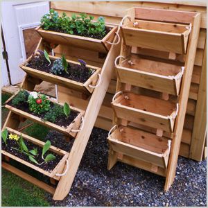 Cute containers for your urban garden Large Vertical Garden, Herb Garden Planter, Vertical Vegetable Garden, نباتات منزلية, Vertical Herb Garden, Herb Planters, Vertical Gardens, Pallet Garden, Have Inspiration