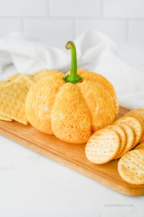 Learn how to make a pumpkin cheese ball recipe the EASY WAY! This make ahead fall appetizer is perfect for any party or get together! Pumpkin Cheese Ball Recipe, Halloween Cheese Ball, Appetizer For Thanksgiving, Pumpkin Cheese Ball, Pumpkin Appetizers, Fall Appetizers Easy, Cheese Ball Recipes Easy, Fall Appetizer, Pumpkin Balls