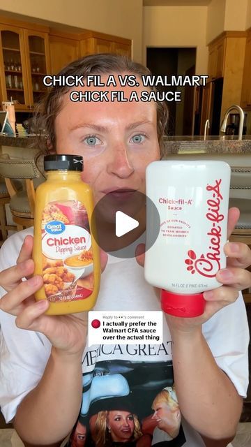 Morgan Chomps on Instagram: "CHICK FIL A VS. WALMART: SAUCE EDITION! have you tried walmart’s version? 🍗   #chickfila #fastfood #chickfilasauce #sauce #walmartfinds #walmartfood #chickennuggets #dippingsauce #copycatrecipe #tatertots #honeymustard #honeybbq #foodhack #foodreview #tastetest" Chickfila Sauce Recipe, Chickfila Sauce, Chickfila Chicken, Dipping Sauces For Chicken, Chick Fil A Sauce, Honey Bbq, Walmart Finds, Time To Eat, Chick Fil A