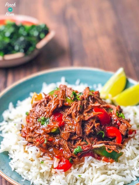 Cuban Beef, Pinch Of Nom, Paleo Crockpot, Syn Free, Cuban Recipes, Paleo Dinner, Pressure Cooker Recipes, Hearty Meals, Cooker Recipes