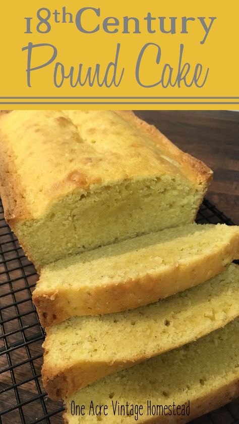 Vintage Homestead, Colonial Recipe, Pound Cake Recipes Easy, Medieval Recipes, Ancient Recipes, Pound Cake Recipes, Vintage Cake, Vintage Recipes, Pound Cake