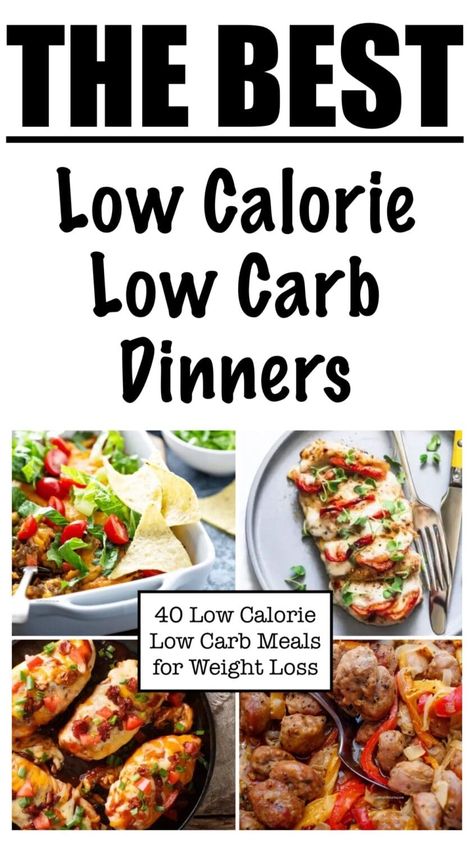 40 Low Calorie Low Carb Meals for Weight Loss Low Calorie Low Carb Meals, Healthy Low Carb Meals, Low Calorie Keto, Low Carb Lettuce Wraps, Low Calorie Baking, 500 Calories Recipes, Low Calorie Low Carb, Meals For Dinner, Low Carb Meals