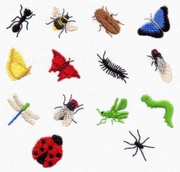 embroider tiny bugs - Google Search Centipede Embroidery, Ant Embroidery, Fly Embroidery, Ladybug Embroidery, Monkey Embroidery, Bug Embroidery, Bug Embroidery Designs, Insect Embroidery, Bugs Embroidery