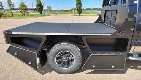 Flat Bed Ideas, Diy Flatbed Truck Plans, Truck Flatbed Ideas, Flatbed Tool Box Ideas, Custom Flatbed Truck Beds, Pickup Flatbeds, Flat Bed Truck Ideas, F250 Flatbed, Diy Flatbed