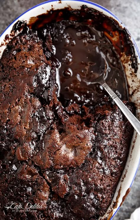 Hot Fudge Chocolate Pudding Cake - Cafe Delites Baked Chocolate Pudding Recipe, Choc Pudding Cake, Fudge Pudding Cake, Hot Fudge Cake Recipe Easy, Hot Fudge Cake Recipe, Easy Hot Fudge Cake, Hot Chocolate Pudding Recipe, Hot Fudge Pudding Cake, Shoneys Hot Fudge Cake Recipe