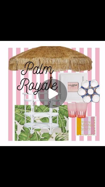 Curated Home Decor on Instagram: "Anyone else excited for the “Palm Royale” season finale tonight!? We’re obsessed and can’t get enough of the show’s resort-style aesthetic. Here’s a few of our pieces inspired by the show so you too can get the look. #palmroyale #vintageinspiration#resortstyle #interior#hollywoodregency" Palm Royale Aesthetic, Palm Royale Party Decor, Palm Royale Decor, Palm Royale Party, Palm Royale, Shake Ya Palm Palms Bachelorette, The Pink Cabana Palm Springs, West Palm Beach Nightlife, Resort Style