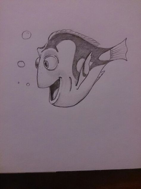 Dory :) finding nemo Dory Drawing, Pretty Sketches, Dory Nemo, Cartoon Drawings Disney, Cartoon Drawings Of Animals, Cartoon Drawing Tutorial, Disney Sketches, Art Disney, Finding Nemo