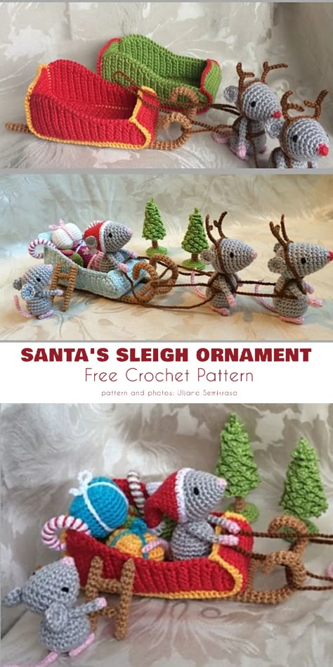 Crochet Christmas Ornaments Free, Crochet Ornament Patterns, Christmas Crochet Patterns Free, Crocheted Christmas, Crochet Christmas Gifts, Crochet Toys Free, Crochet Santa, Crochet Xmas, Crochet Christmas Decorations