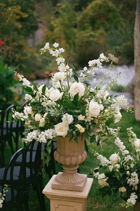 Aisle Entrance Flowers. October 22, 2022. Photo on film by Valerie Lendvay & Colman Mcvaney. Aisle Entrance Flowers, Entrance Flowers, Altar Arrangements, Urn Arrangements, Cottagecore Wedding, Flower Urn, Altar Arrangement, Church Flowers, Bride Bouquet