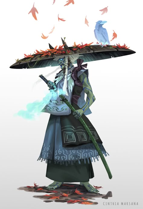 ArtStation - CDC - Kabuki Theatre, Cinthia Marsana Samurai Concept, Paizo Pathfinder, Guerriero Samurai, Kabuki Theatre, The Art Showcase, Akali League Of Legends, Art Showcase, Samurai Artwork, Arte Cyberpunk