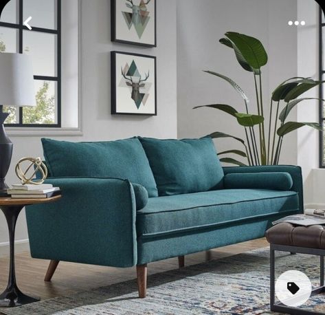 What colour walls for this living room | Mumsnet Teal Sofa Living Room, Teal Couch, Turquoise Sofa, Turquoise Living Room Decor, Living Room Turquoise, Teal Living Rooms, Teal Sofa, Upholstered Couch, Bolster Pillows