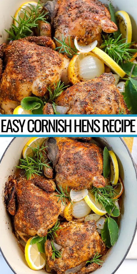 Stuff Cornish Hen Recipe, Garnish Hen Recipes, Dutch Oven Cornish Hens, Cornish Hens For Thanksgiving, Easy Cornish Hen Recipe, Recipe For Cornish Hens, How To Cook Cornish Hens, Cornish Hen Recipe Roasted, Cornish Hen Recipe Crockpot