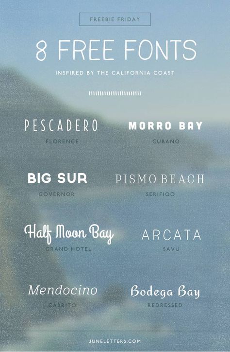 Blog Fonts, Gfx Design, Yearbook Ideas, Letters Design, The Font, Font Inspiration, California Coast, Typography Letters, Font Design