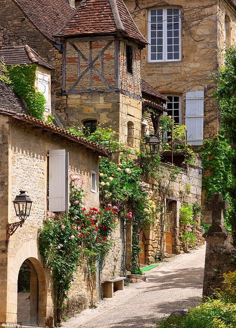 Sarlat-la-Canéda, capitale du Périgord noir Dordogne France, Beaux Villages, Beautiful Villages, Old Stone, Black Diamonds, Beautiful Places To Visit, Street Scenes, France Travel, Pretty Places