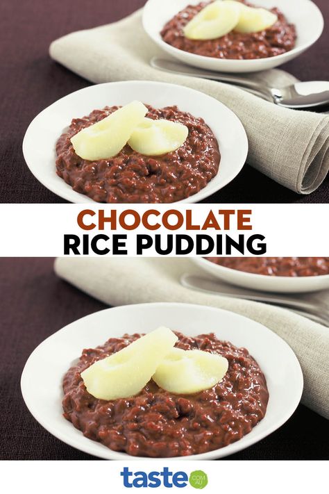 Crockpot Rice Pudding, Crockpot Rice, Chocolate Crockpot, Chocolate Rice Pudding, Self Saucing Pudding, Family Baking, Rice Pudding, Pudding Recipes, Baking Recipes