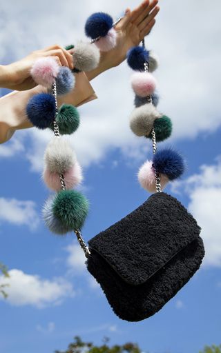 Crochet Potli Bag, Pom Pom Purse, Charlotte Simone, Sac Diy, Potli Bag, Fur Accessories, Fur Bag, Potli Bags, Girly Bags