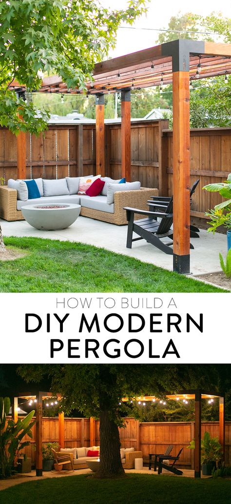 Outdoor Pergola Attached To House, Patio Pergola Ideas Attached To House, Small Pergola Ideas, Pergola Patio Attached To House, Free Standing Patio, Large Pergola, Yard Oasis, Hangout Spot, Diy Backyard Patio