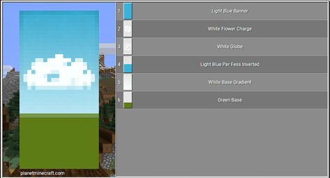 a cute cloud banner Cloud Banner Minecraft, Minecraft Homes, Cloud Banner, Minecraft Id, Banner Patterns, Minecraft Banner, Minecraft Banner Designs, Cute Cloud, Minecraft Banners