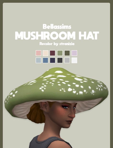 Stranizia — For my very first recolor i present you The... Sims 4 Mushroom Hat, Mushroom Hat Sims 4 Cc, Sims 4 Cc Mushroom Clothes, Sims 4 Bug Cc, Sims 4 Fairy Cc Maxis Match, Fairy Core Sims 4 Cc, Sims 4 Mushroom Cc, Sims 4 Mushroom, Ts4 Cottagecore