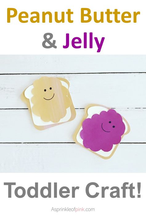 Healthy Food Activities For Preschool, Healthy Habits Preschool, All About Me Crafts, Peanut Butter And Jelly Sandwich, Toddler Craft, Jelly Sandwich, Childhood Art, Food Art For Kids, Teacher Activities