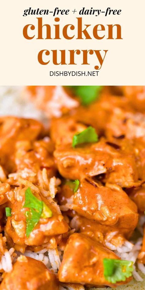 Mildly spicy, this delicious gluten-free chicken curry is perfect with fluffy white rice when you're craving Asian food! Totally dairy-free too! Fluffy White Rice, Gluten Free Chicken, Chicken Curry, White Rice, Curry Chicken, Asian Food, Sans Gluten, Asian Recipes, Dairy Free