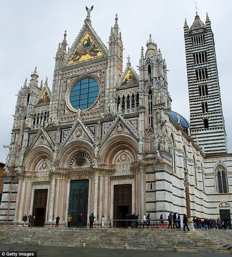 Siena Cathedral in Tuscany is home to some unique works of art by the likes of Donatello and a young Michaelangelo Gateway To Heaven, Siena Cathedral, Italy Architecture, Siena Italy, Cathedral Church, Attic Rooms, Travel Locations, Painted Ceiling, To Heaven