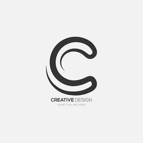 Vector creative letter c monogram line a... | Premium Vector #Freepik #vector #marketing-logo #c-logo #letter-c #company-logo C E Logo, Letter C Monogram, Nc Logo, C Monogram, Line Art Logo, Planet Logo, Logo C, Popular Logos, Logo Letter