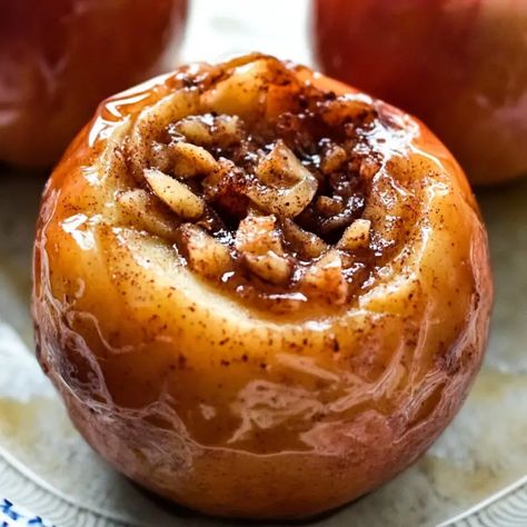 Cinnamon Maple Baked Apples: A Cozy Fall Dessert Apples With Crescent Rolls, Baked Whole Apples Easy Recipes, Quick Baked Apple Dessert, Simple Baked Apples Recipe, Baked Honeycrisp Apples, Vegan Baked Apples, Whole Baked Apples Recipe, Whole Apple Recipes, Crock Pot Baked Apples