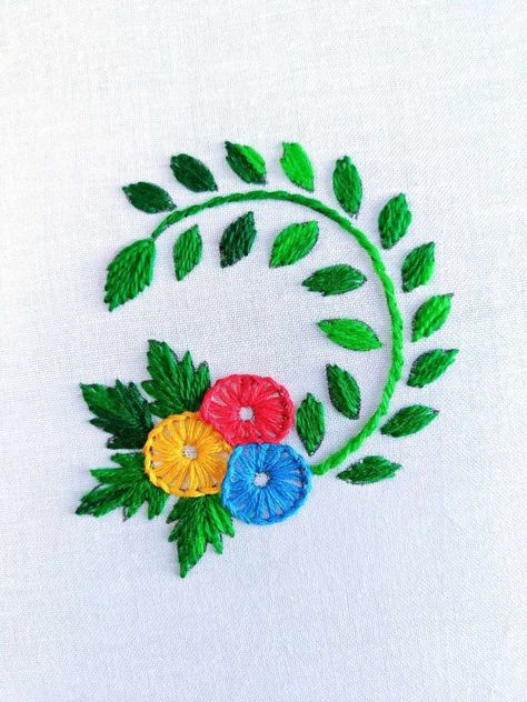 Embroidering Ideas, Embroidery Step By Step, Dress Hand Embroidery, Design For Dress, Embroidery Hoop Art Diy, Crewel Embroidery Patterns, Fabric Paint Designs, Simple Embroidery Designs, Basic Embroidery