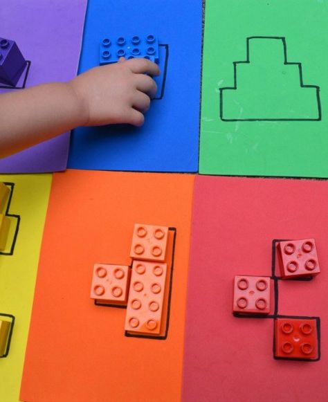 Simple Activities for Kids to Do When Mama is Sick - How Wee Learn Lego Activities, Preschool Colors, Lego Blocks, Toddler Fun, Preschool Math, Lego Duplo, Preschool Fun, Montessori Activities, Toddler Learning