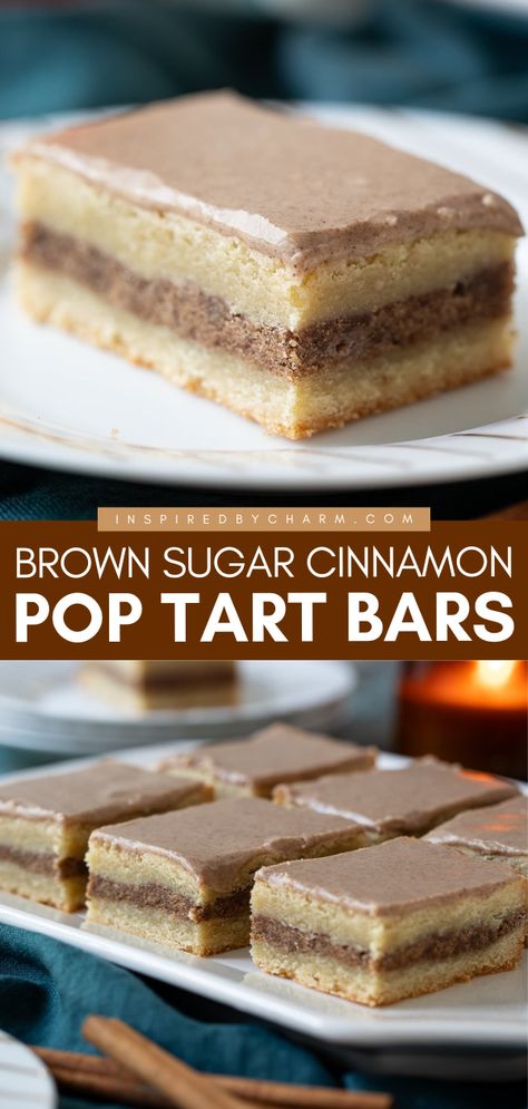 Craving that classic brown sugar and cinnamon combo? These Brown Sugar Cinnamon Pop Tart Bars just may be the answer! Classic flavors, simple steps, and a touch of nostalgia make these dessert bars a winning combination. Heat Friendly Desserts, Easy Quick Fall Desserts, Easy Healthy Fall Desserts, Fall Mini Dessert Ideas, Fall Flavored Desserts, Easy Fall Dessert Recipes Quick, Quick Easy Fall Desserts, Pop Tart Bars, Easy Fall Desserts Quick And