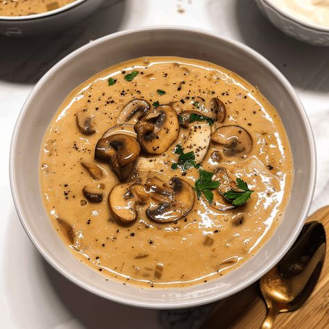 Hungarian Mushroom Soup is a classic Eastern European dish known for its rich and unique flavor profile. This soup combines the earthy taste of mushrooms with a blend of aromatic spices and herbs, creating a comforting and savory experience. It's a perfect choice for mushroom lovers and those who appreciate a hearty, creamy soup with...Read More Hungarian Mushroom, Hungarian Mushroom Soup, Mushroom Soup Recipe, European Dishes, Eastern European Recipes, Hungarian Cuisine, Mushroom Soup Recipes, Soup Kitchen, Pescatarian Recipes