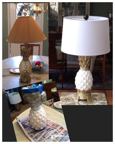 Pineapple Lamp Makeover, Art Deco Homes, Pineapple Lamp, Lamp Makeover, Green Room, Thrift Shop, Reduce Reuse, Green Rooms, Southern Living