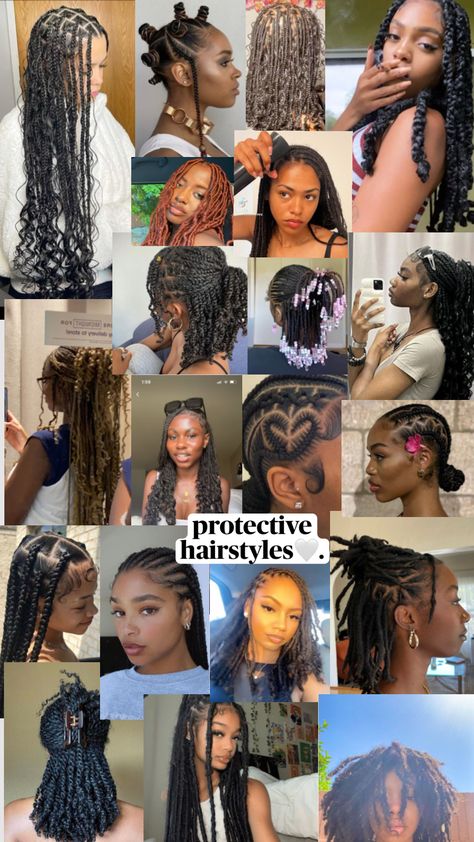 #hairstyles #blackgirl #blackgirlaesthetic #blackgirlhairstyles #braids #boxbraids #locs #braidedhairstyles Blackgirl Hairstyle, Curly Hair Dos, Hairstyle Braid, Short Box Braids Hairstyles, Scrub Corpo, Short Box Braids, Hairstyle Names, Box Braids Hairstyles For Black Women, Cute Braided Hairstyles