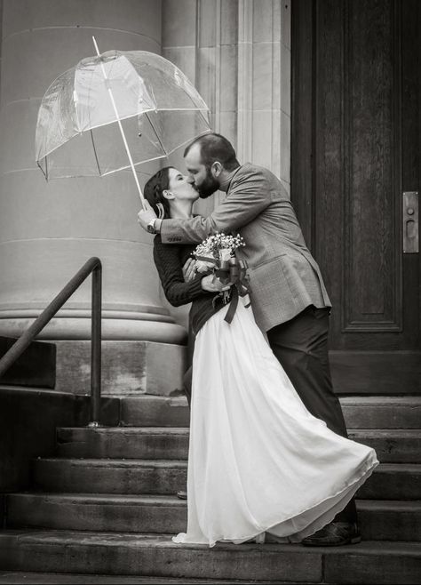 Courthouse wedding, rainy day, bubble umbrella, winter wedding. Rainy Courthouse Wedding, Bubble Umbrella, Courthouse Wedding, Dog Signs, Santa Barbara, Rainy Day, Winter Wedding, Good Day, Umbrella