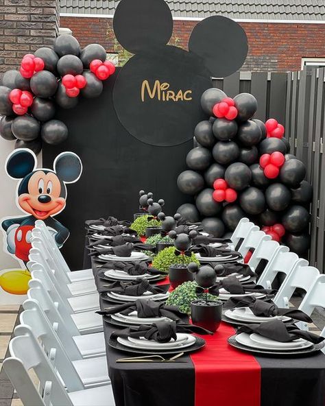 Mickey Mouse Birthday Table Decorations, Mickey Mouse Boy Birthday, Disney Themed Birthday Party For Boys, Mickey Mouse Table Decor, Mickey Mouse Party Table Decor, Disney Theme Birthday Party For Boys, Mickey Mouse 2nd Birthday Decorations, Mickey Mouse First Birthday Party, First Birthday Boy Mickey Mouse