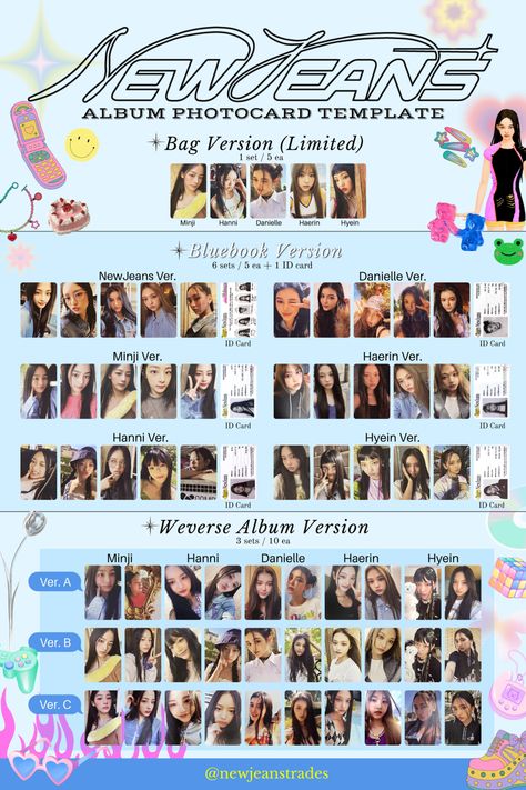 newjeans debut photocard template Newjeans Photocard, Bunny Room, Kpop Backgrounds, Phone Template, Photocard Template, Photo Card Template, Pop Albums, New Jeans Style, Pop Collection