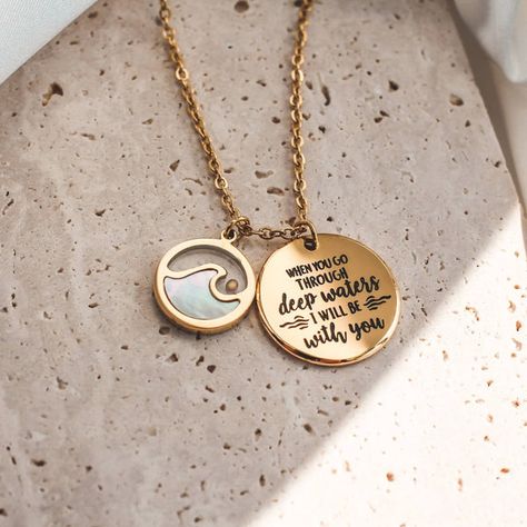 Seed Jewelry, Mustard Seed Jewelry, Mustard Seed Necklace, Christian Accessories, Seed Necklace, Necklace Christian, Wave Necklace, Faith Jewelry, Never Alone