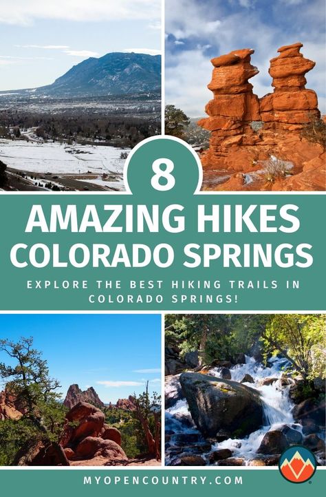 Explore the best trails in Colorado Springs! From scenic family hikes to challenging bucket list adventures, find routes that suit every hiker. Discover dog-friendly paths, easy walks, and stunning waterfall hikes, perfect for a day trip or an extended itinerary. Get ready to experience the beauty of Colorado Springs on foot! | Learn more about Best Hikes Near Colorado Springs Colorado Springs Winter, Colorado Springs Vacation, Colorado Hiking Trails, Hiking Usa, Colorado National Parks, Colorado Travel Guide, Road Trip To Colorado, Explore Colorado, Mesa Verde National Park